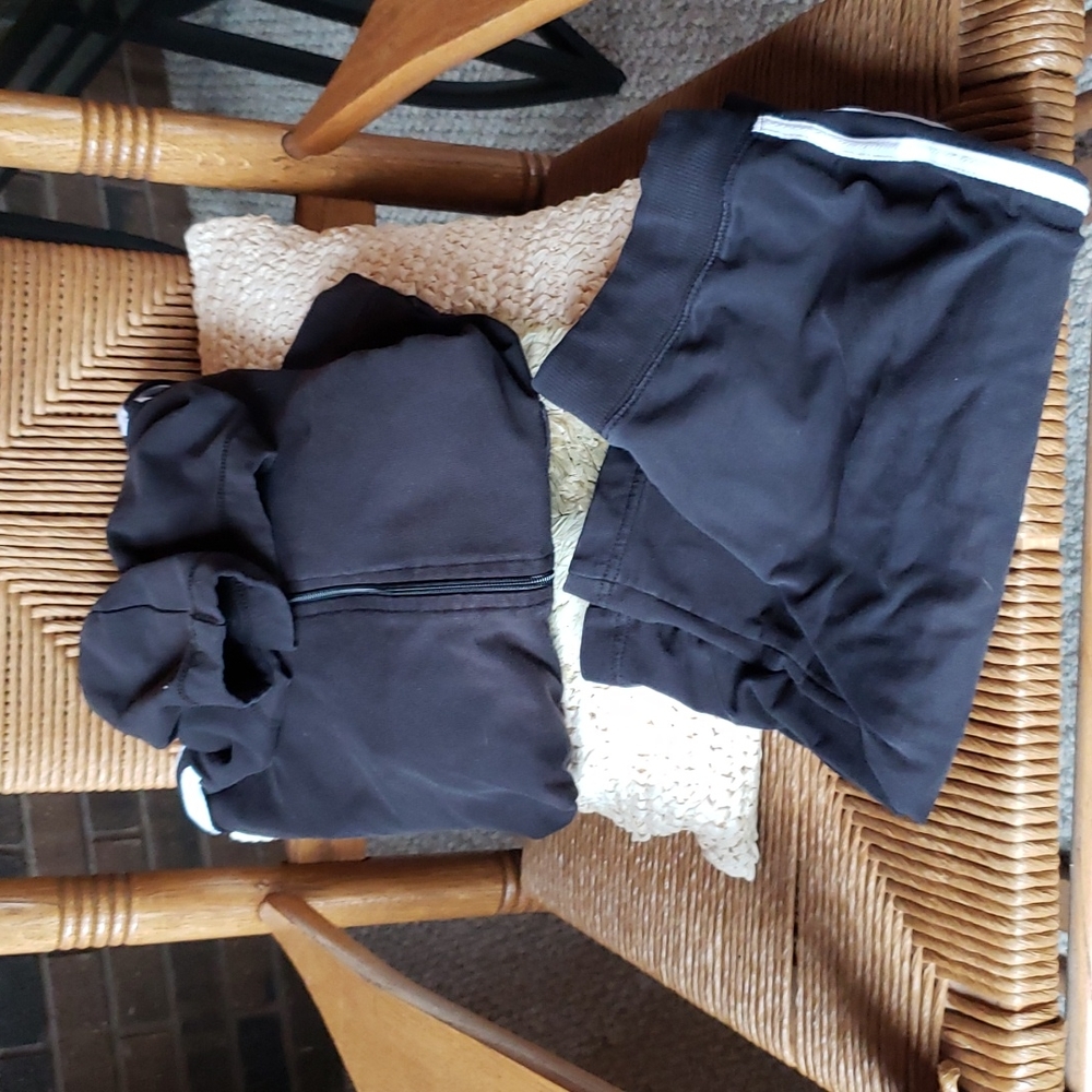 St. Johns Bay jogging suit, black/white, size S